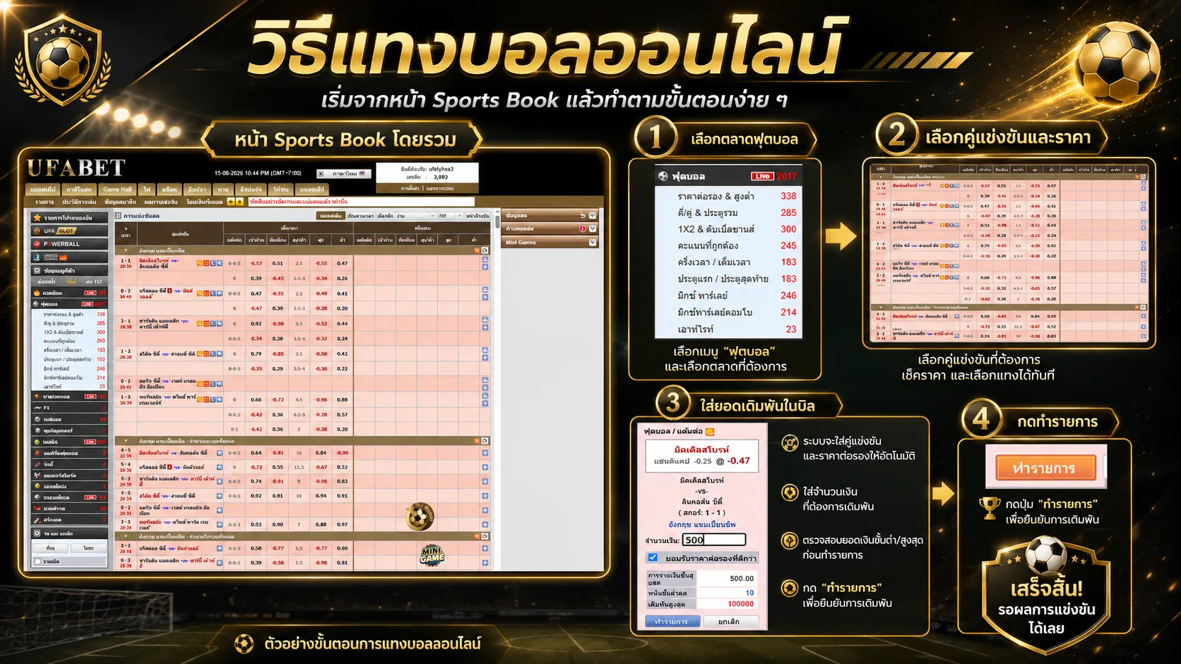 วิธีแทงบอลออนไลน์ ยูฟ่าเบท